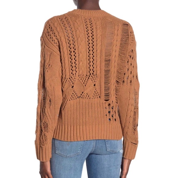 New with Tags 360 Cashmere Women’s Carmel Tenley Cable Knit Neutral Soft Sweater - Picture 2 of 16